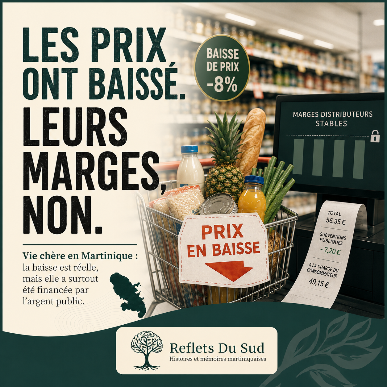 Les prix ont baissé. Leurs marges, non.