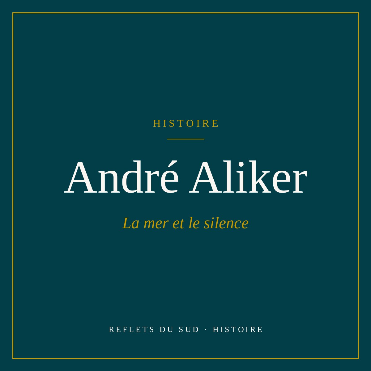 André Aliker, la mer et le silence